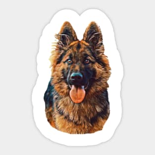 Brown German Shepherd Sticker